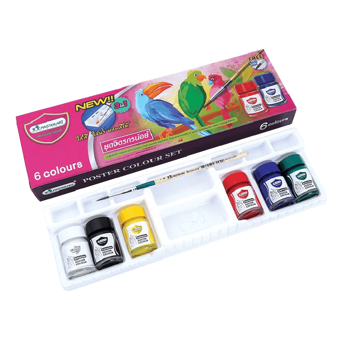 ชุดสีโปสเตอร์ Master Art 15มล. 6 สี